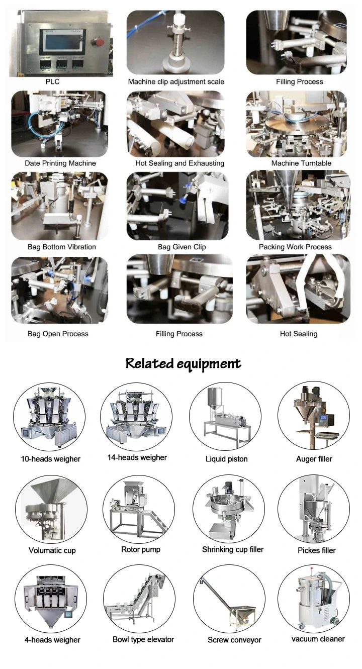 Automatic Stand up Doypack Pouch Food Packing Machine for Dried Beef Jerky